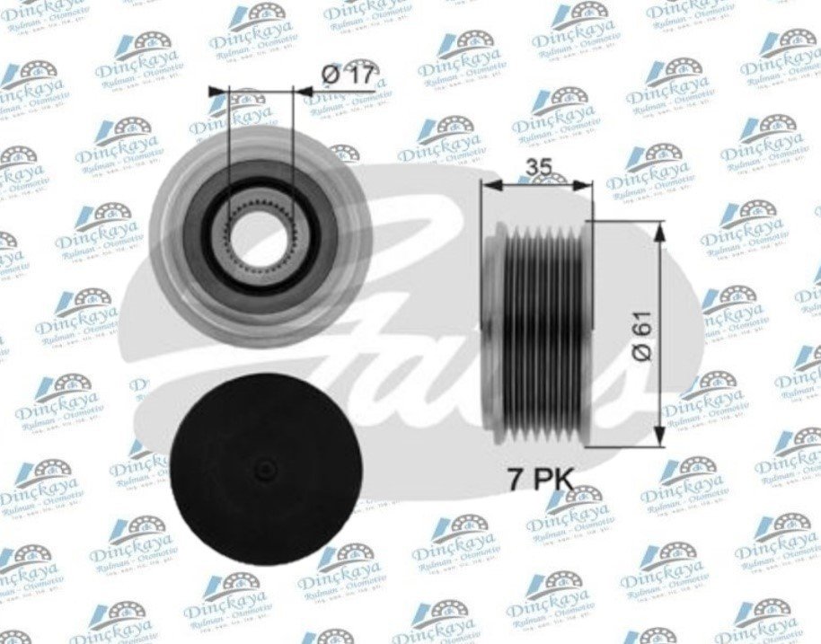 GATES OAP 7070 YC1U10A352BA ŞARJ DİNAMO RULMANI FORD TRANSIT V184 (535008710)