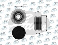 GATES OAP 7070 YC1U10A352BA ŞARJ DİNAMO RULMANI FORD TRANSIT V184 (535008710)